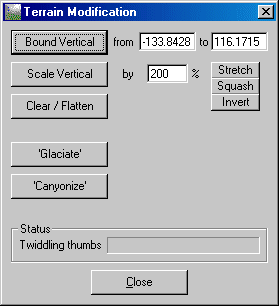 Terrain Modification Fenster